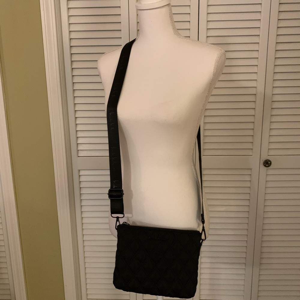 Nicole Miller Black Quilted Crossbody Bag